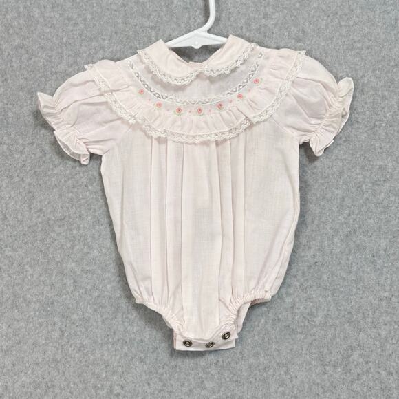 Alison Scott Other - Vintage Alison Scott Romper One Piece Size 6 mos Lace Embroidered Dainty